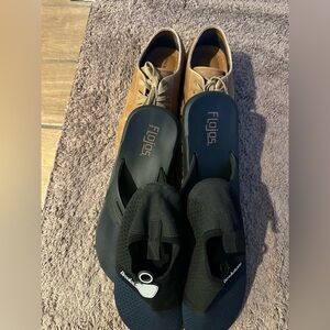 3 pairs men’s shoes lightly used .. water shoes never worn